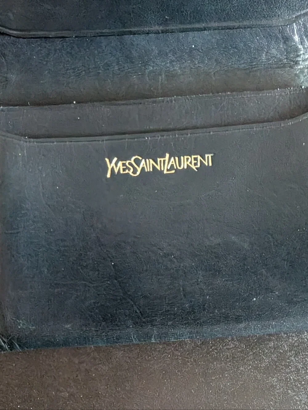 Yves Saint Laurent YSL Vintage Dark Blue Cardholder